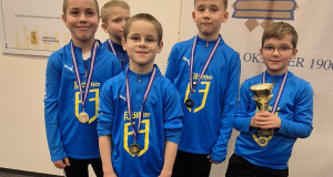 Sigursveit Rimaskóla: Patrekur, Mikael Mar, Kristfor Jokull, Sævar Svan. Liðssjóri Helgi