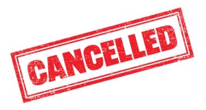 Red cancelled stamp. Horizontal composition.